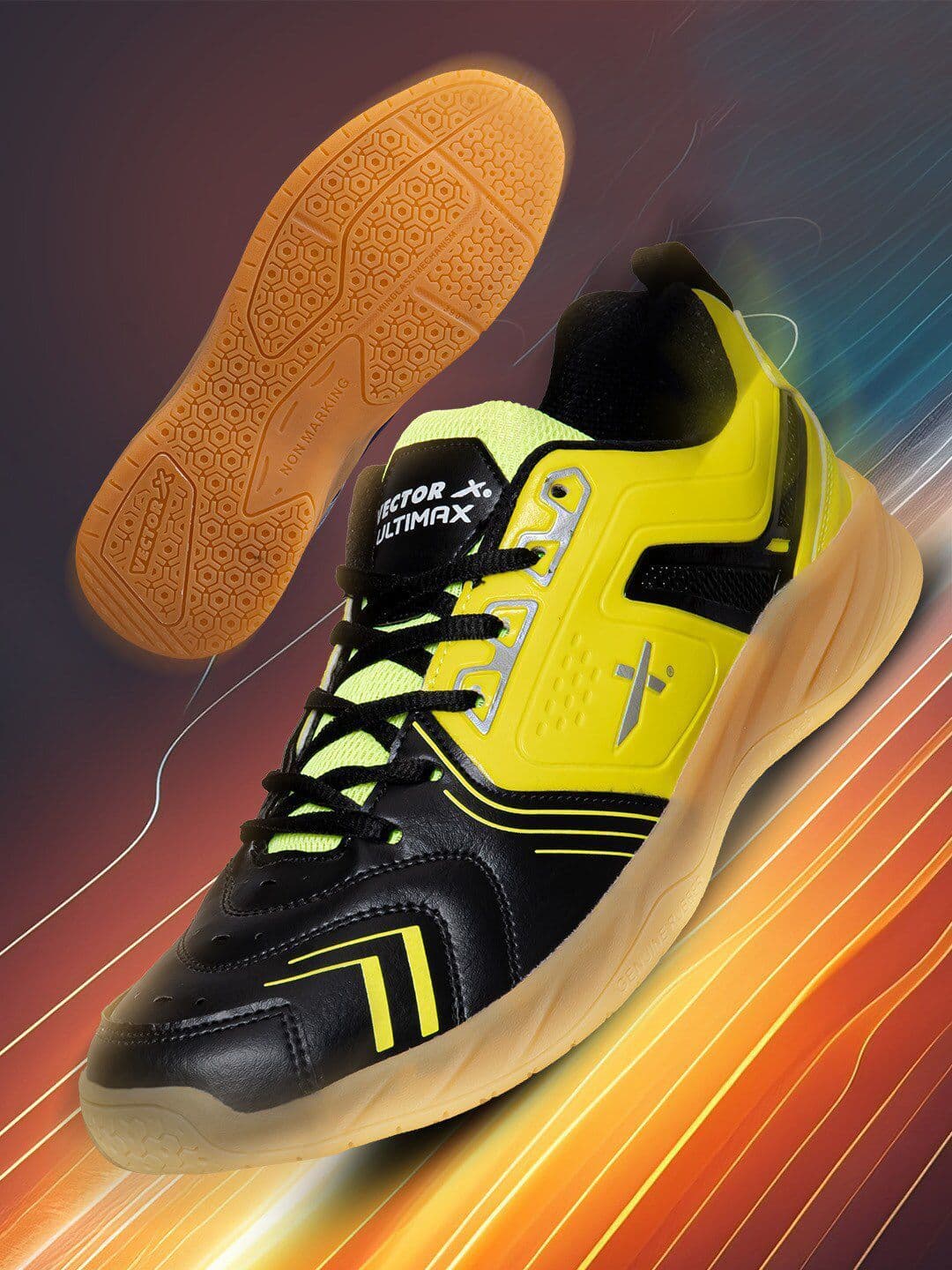 VECTOR X Ultimax Synthetic Leather Breathable Mesh With Crepe Rubber Sole Badminton Shoes thumbnail 5