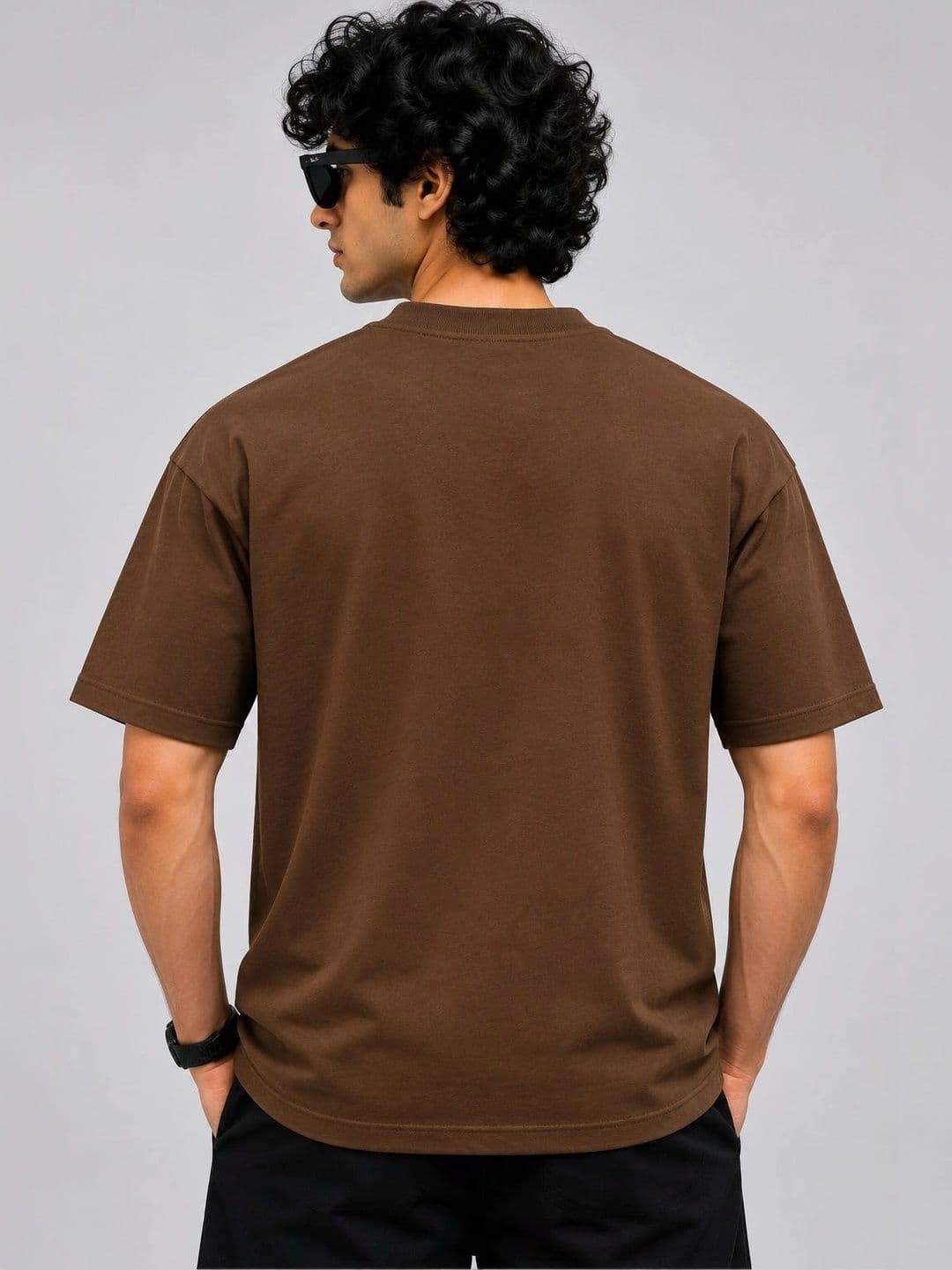 Angel Bella Men Typography Printed Drop-Shoulder Sleeves T-shirt thumbnail 3