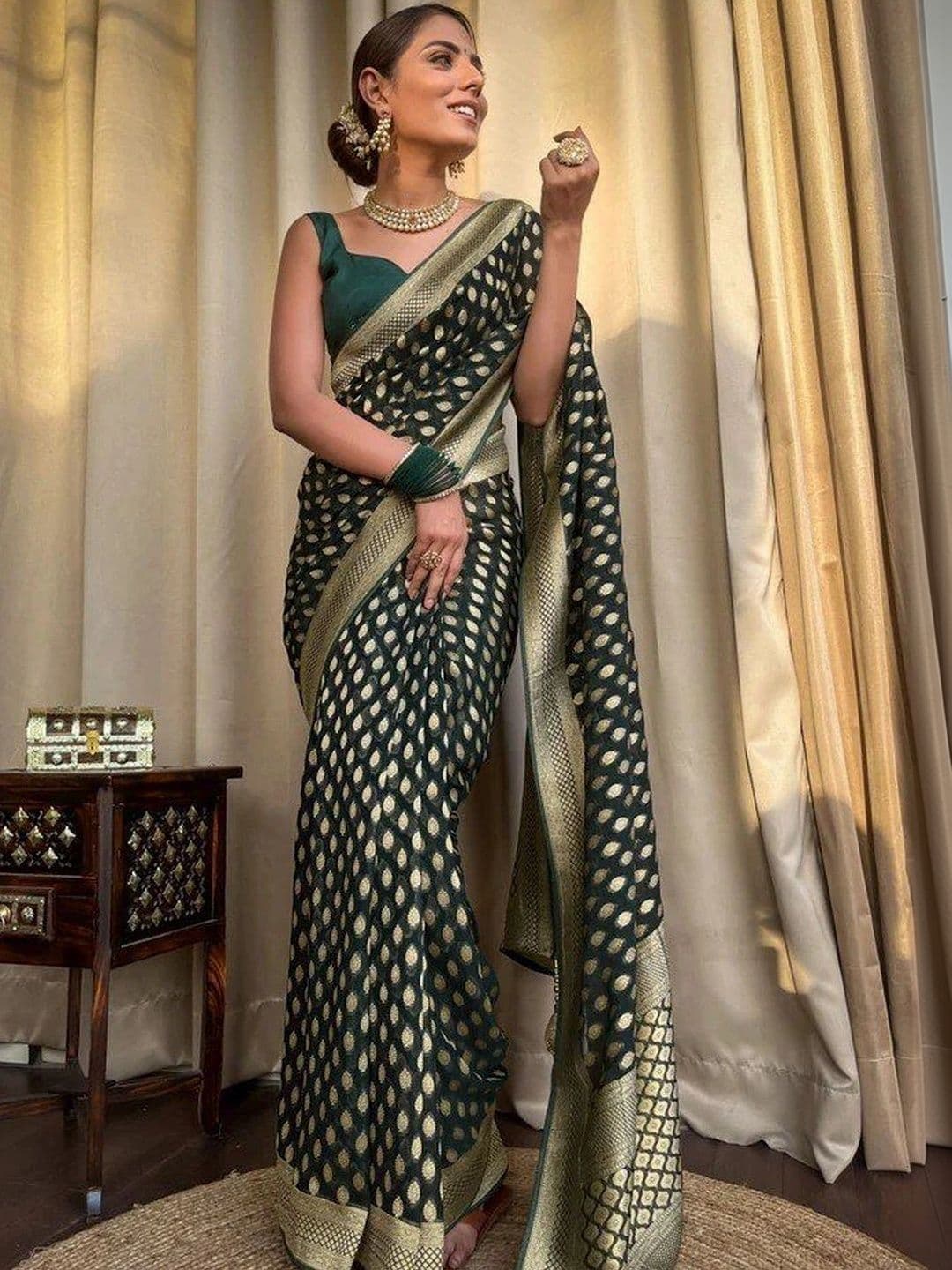 Anokhi Attire Woven Design Zari Art Silk Banarasi Saree thumbnail 6