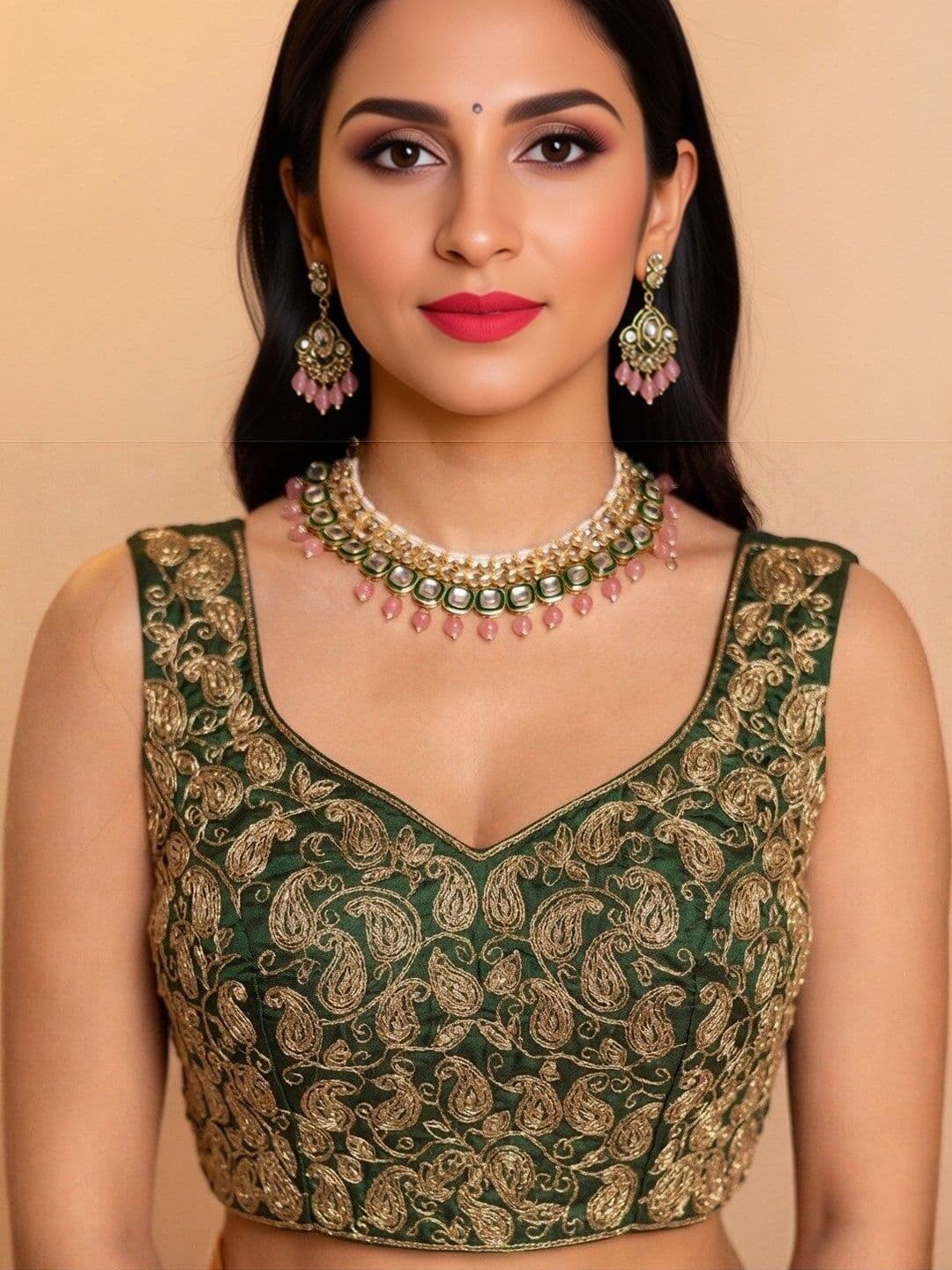 Mf Texo Leheriya Embroidered Poly Georgette Saree thumbnail 3
