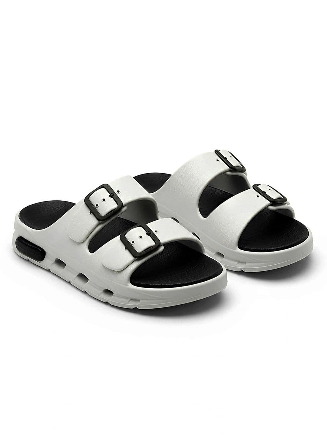 Bruton Men's Grey Adjustable Buckle Strap Slip-On Clogs thumbnail 4