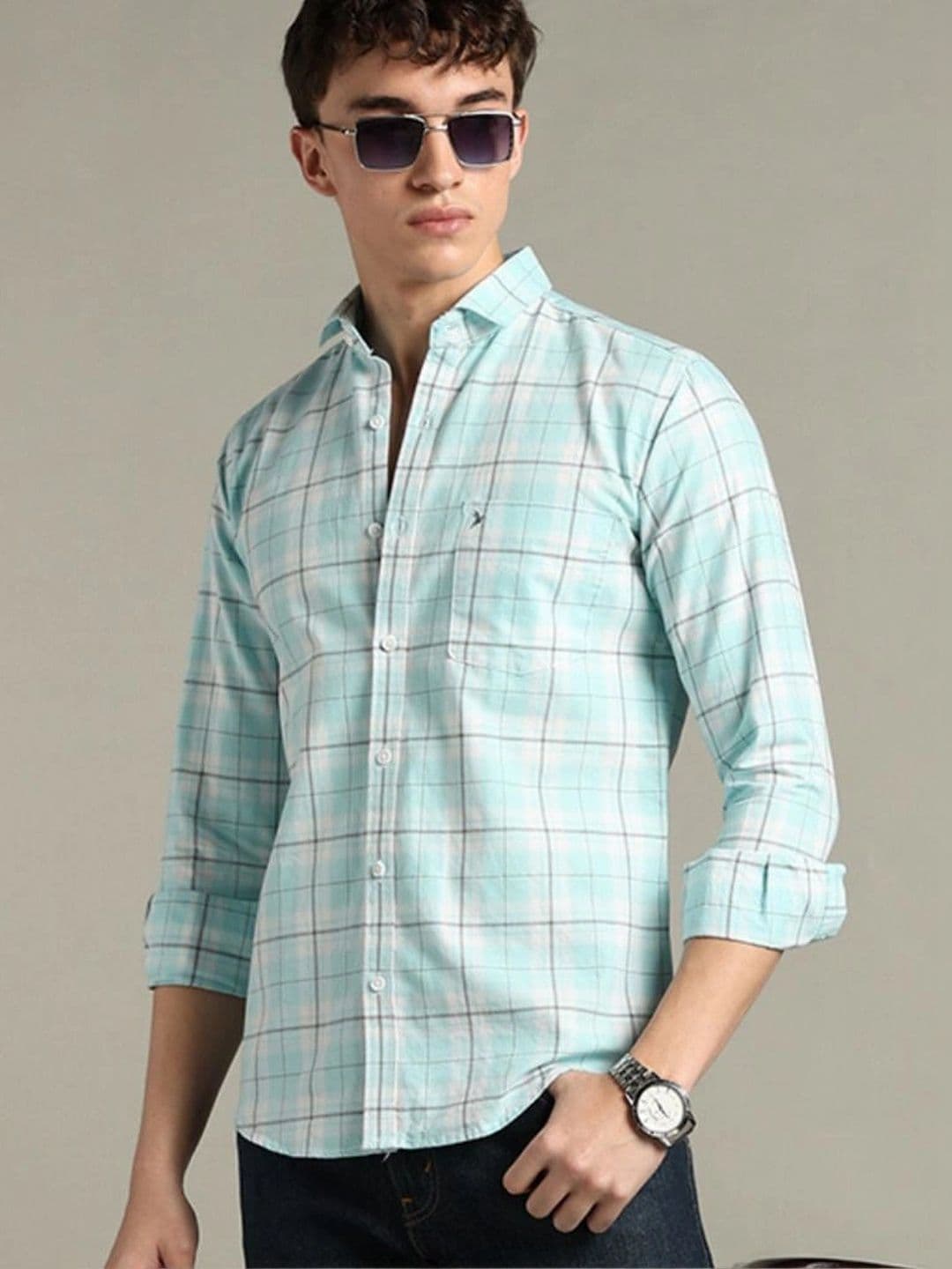 BLUEISLAND Men Comfort Checked Casual Shirt thumbnail 2