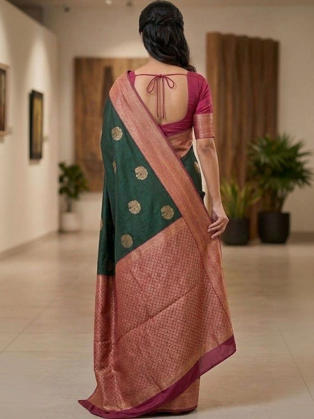 MITAL ENTERPRISE Woven Design Art Silk Saree thumbnail 4