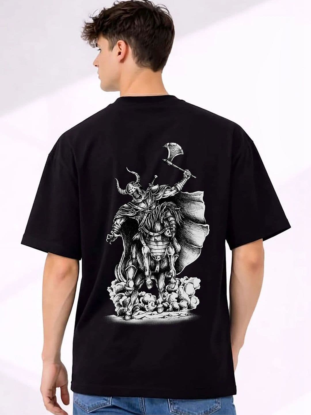Mast & Harbour Men Printed Drop-Shoulder Sleeves T-shirt thumbnail 4
