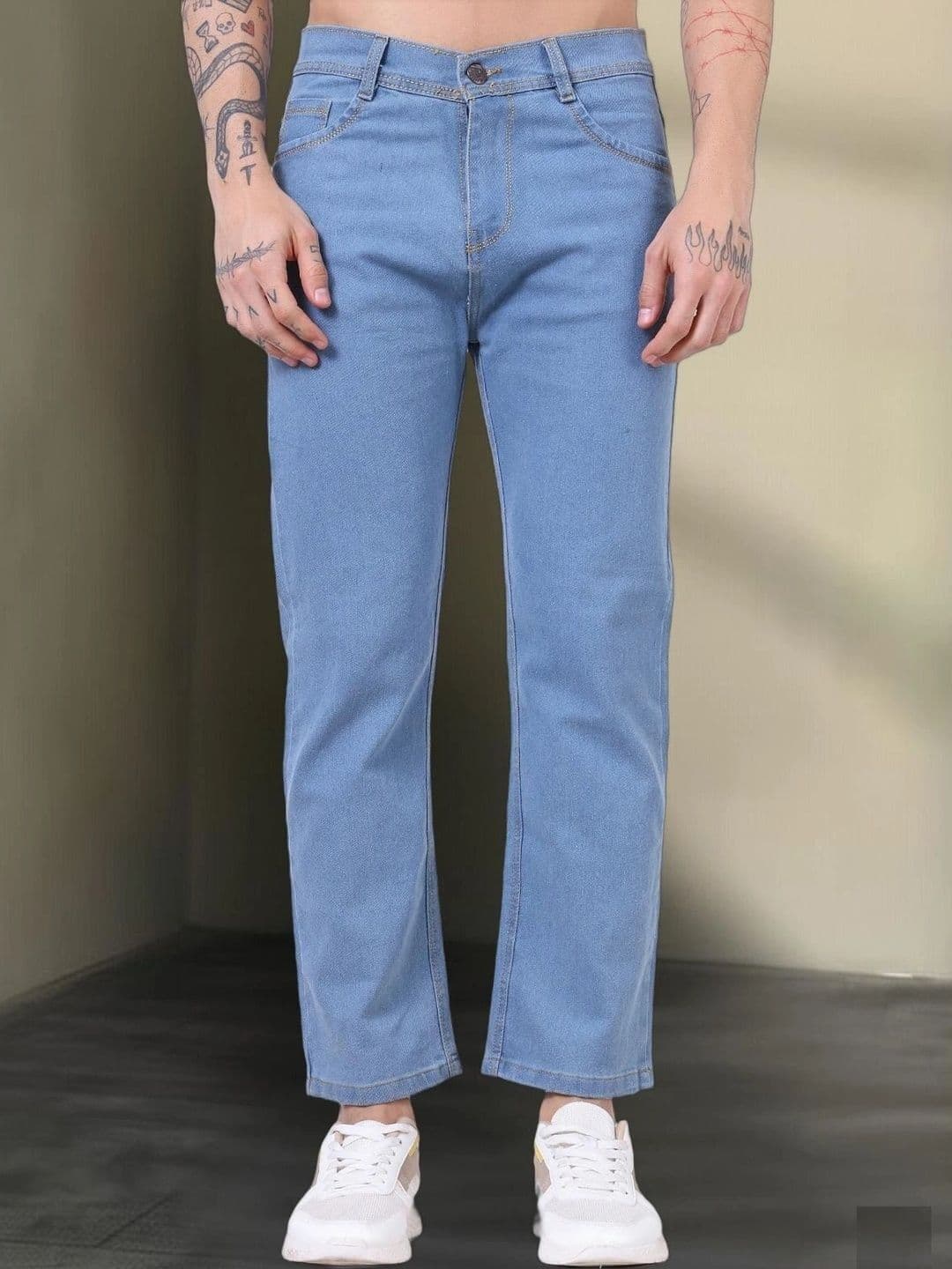UNIFAV FASHION Men Straight Fit Mid-Rise Jeans - view 1