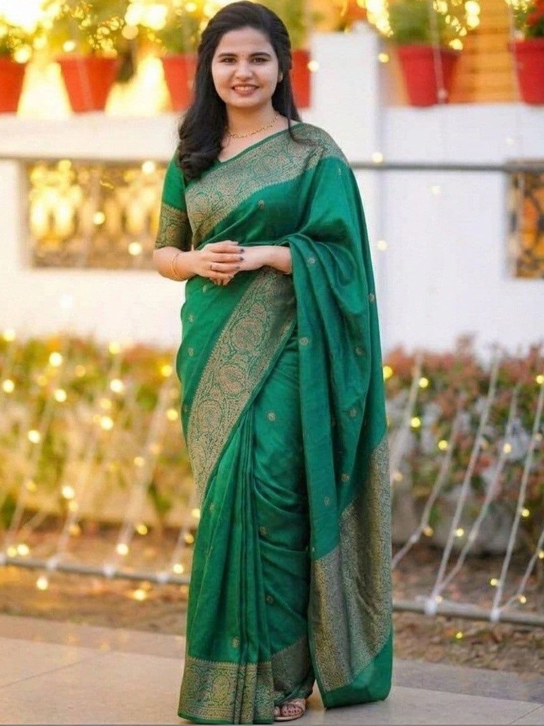 MITAL ENTERPRISE Woven Design Zari Art Silk Saree - view 1