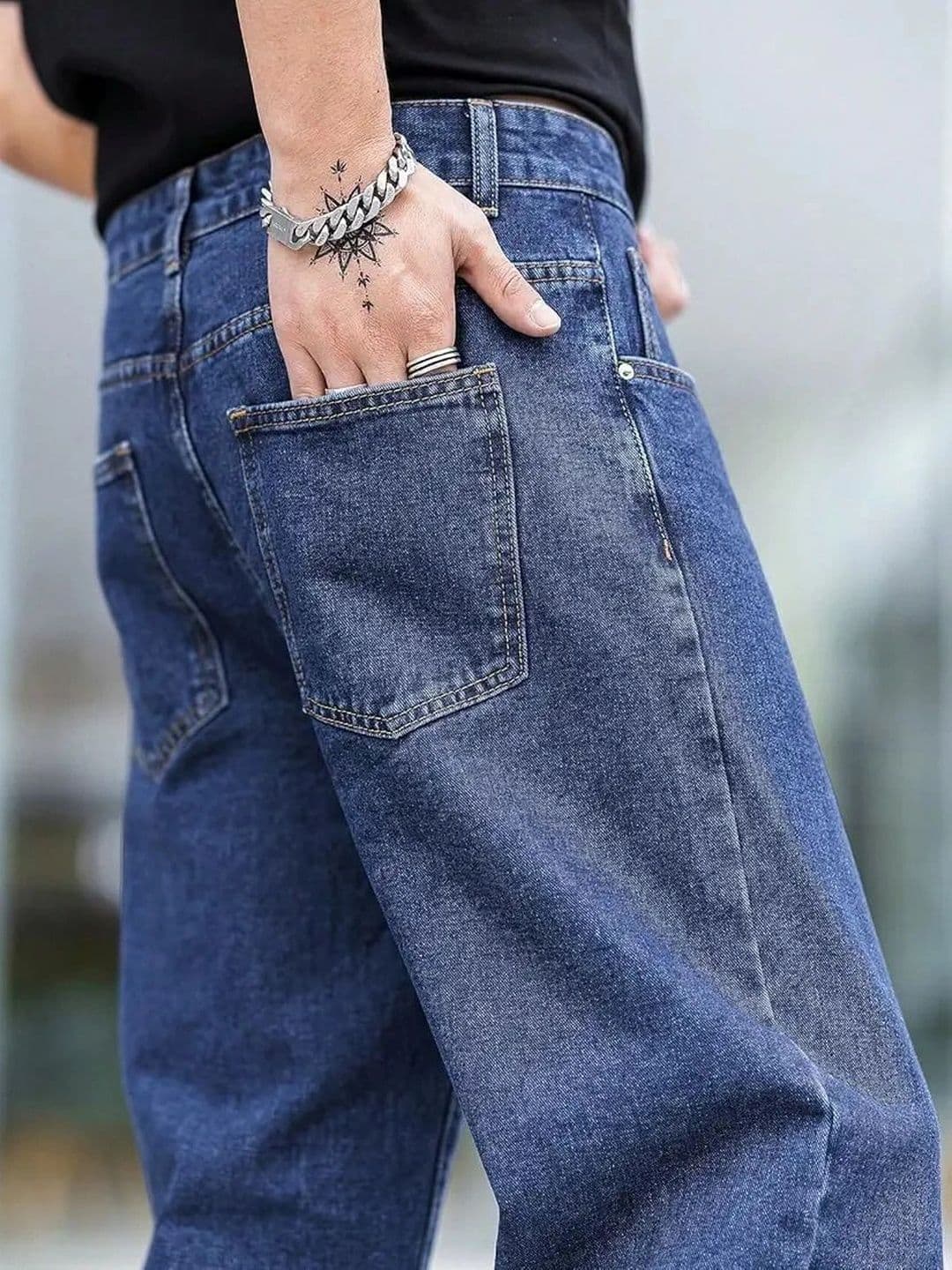 UNIFAV FASHION Men Boyfriend Fit Mid-Rise Jeans thumbnail 6