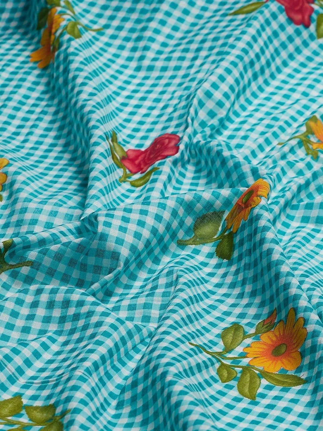 Garden Vareli Floral Pure Cotton Saree thumbnail 2