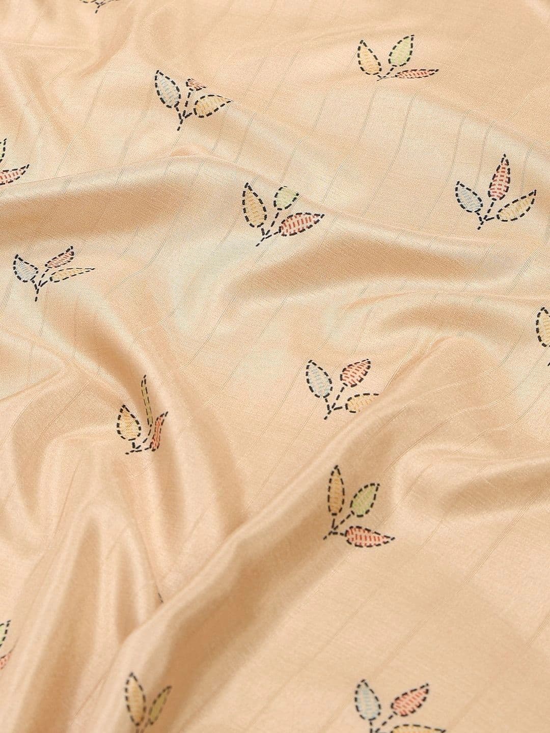 Garden Vareli Ethnic Motifs Embroidered Pure Linen Saree thumbnail 3