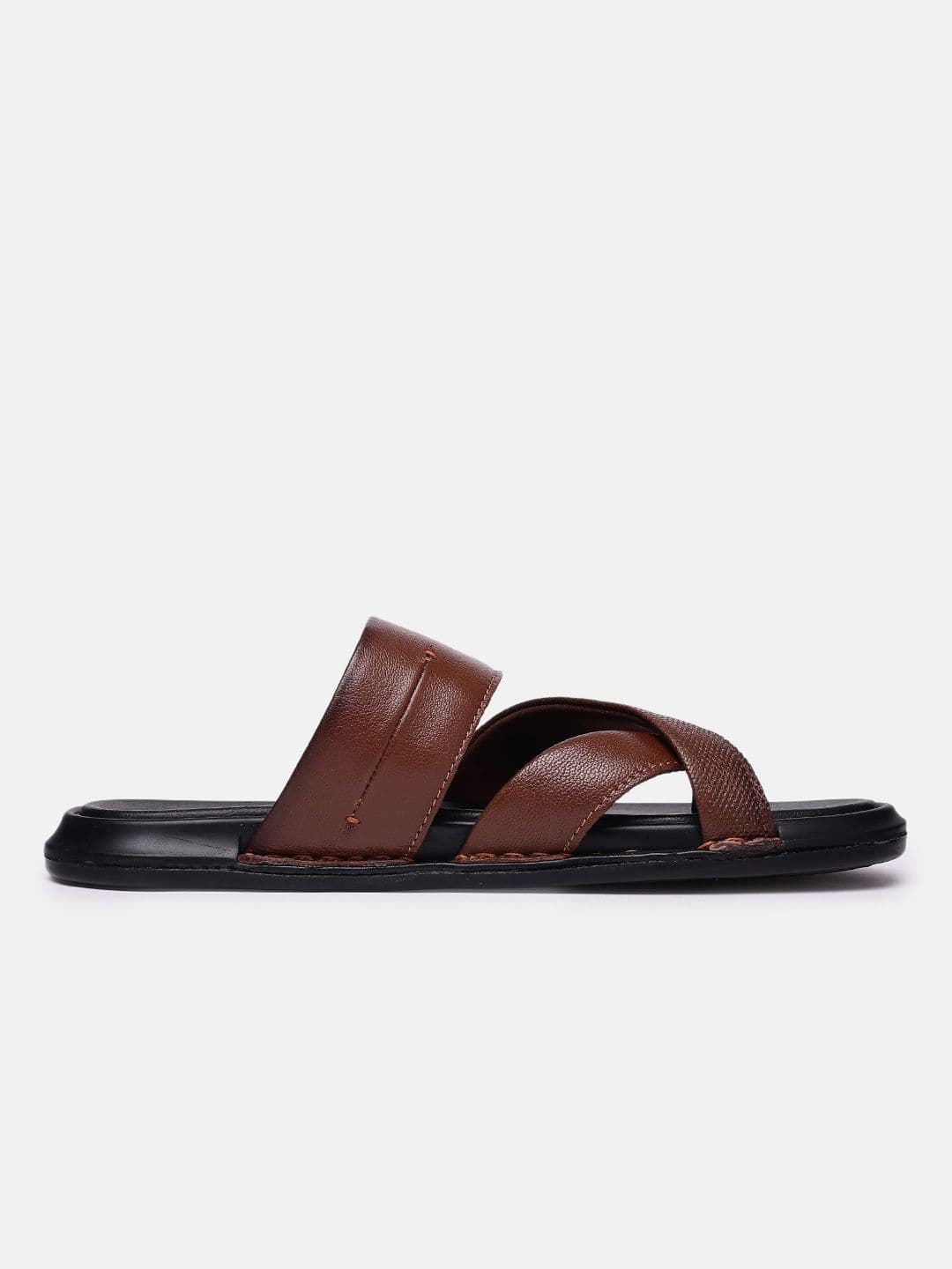 Louis Philippe Men Leather Slip-On Sandals thumbnail 3