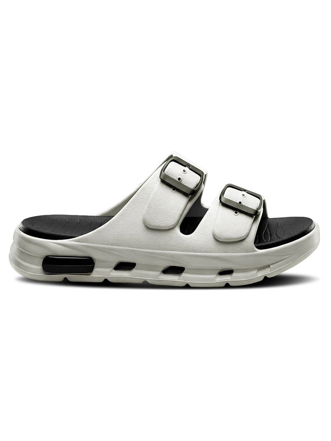 Bruton Men's Grey Adjustable Buckle Strap Slip-On Clogs thumbnail 7