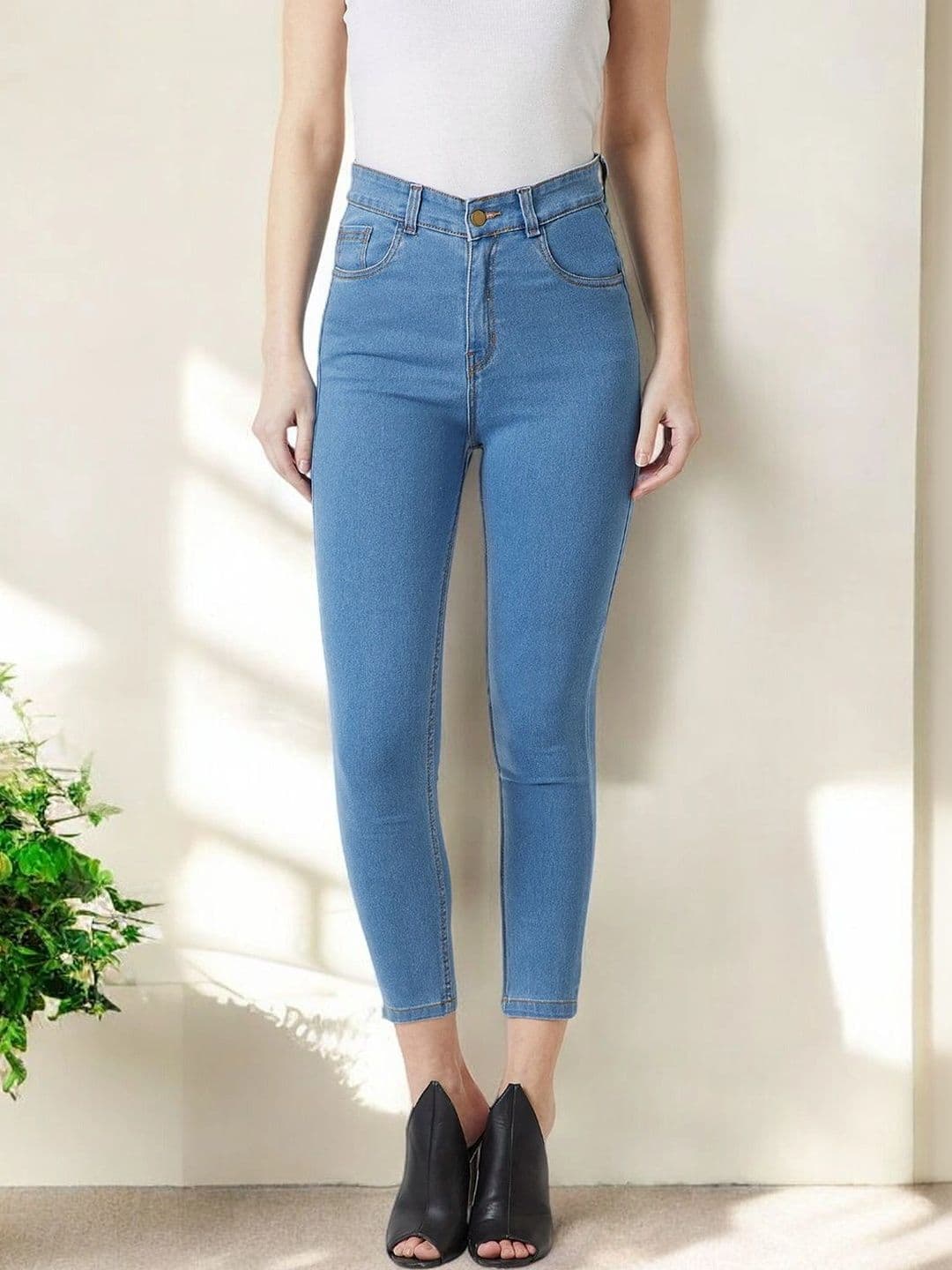 Mast & Harbour Women Skinny Fit High-Rise Light Fade Stretchable Jeans - view 1