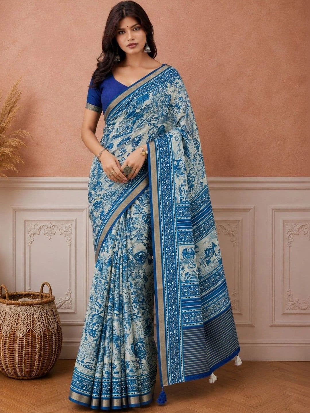 all about you Silk Cotton Designer Saree - view 1