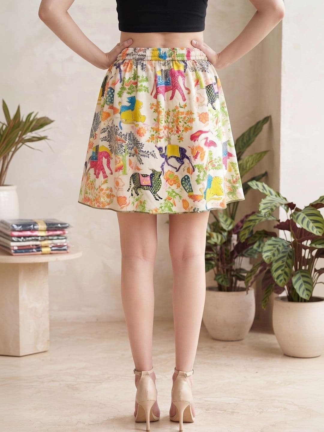 Vagisha Women Printed Mini Flared Skirt thumbnail 3