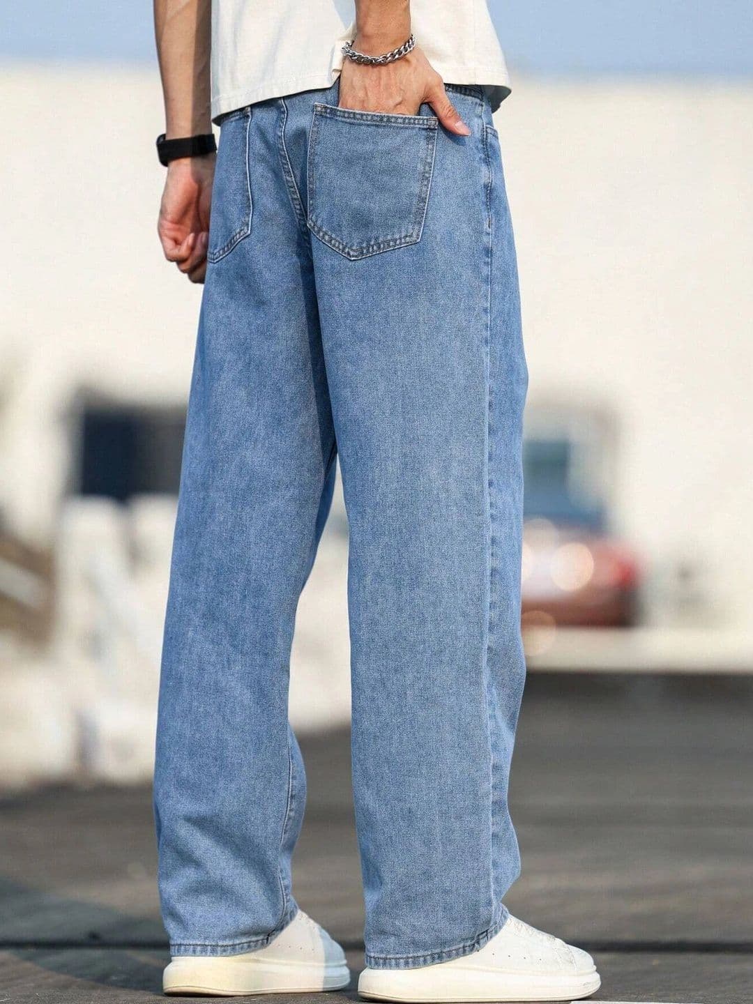 UNIFAV FASHION Men Boyfriend Fit Mid-Rise Jeans thumbnail 4