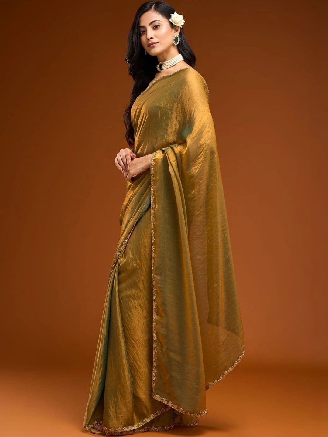 kasee Beads and Stones Silk Blend Designer Saree thumbnail 7