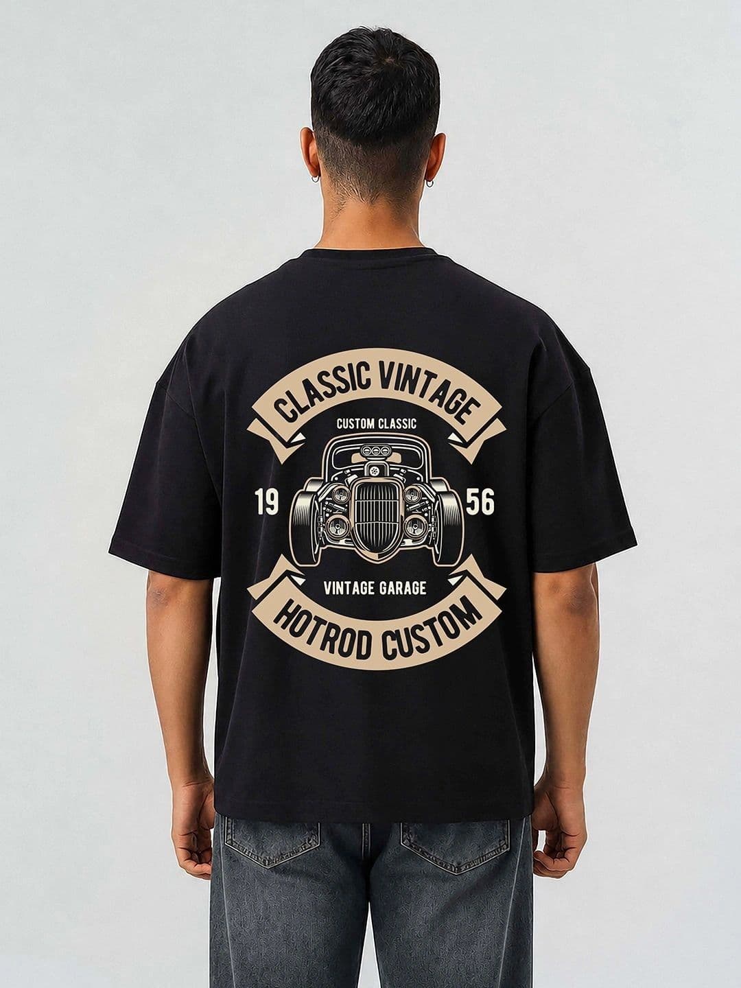 Mast & Harbour Men Printed Drop-Shoulder Sleeves T-shirt thumbnail 4