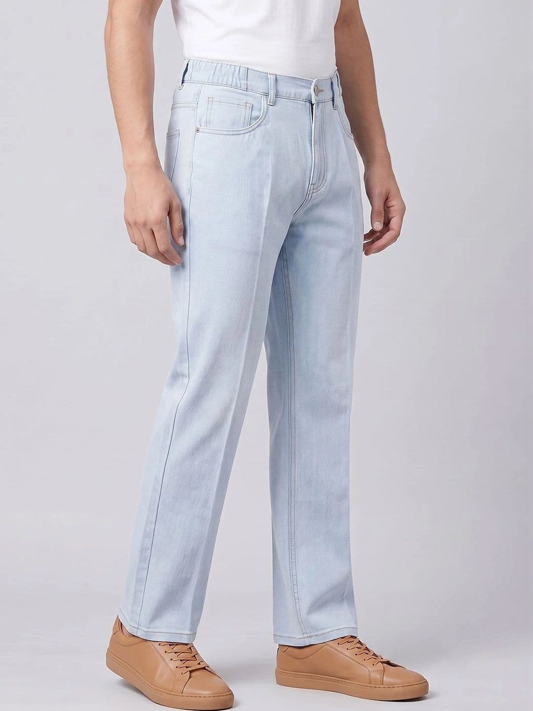 dolsia Men Straight Fit Mid-Rise Stretchable Jeans thumbnail 7