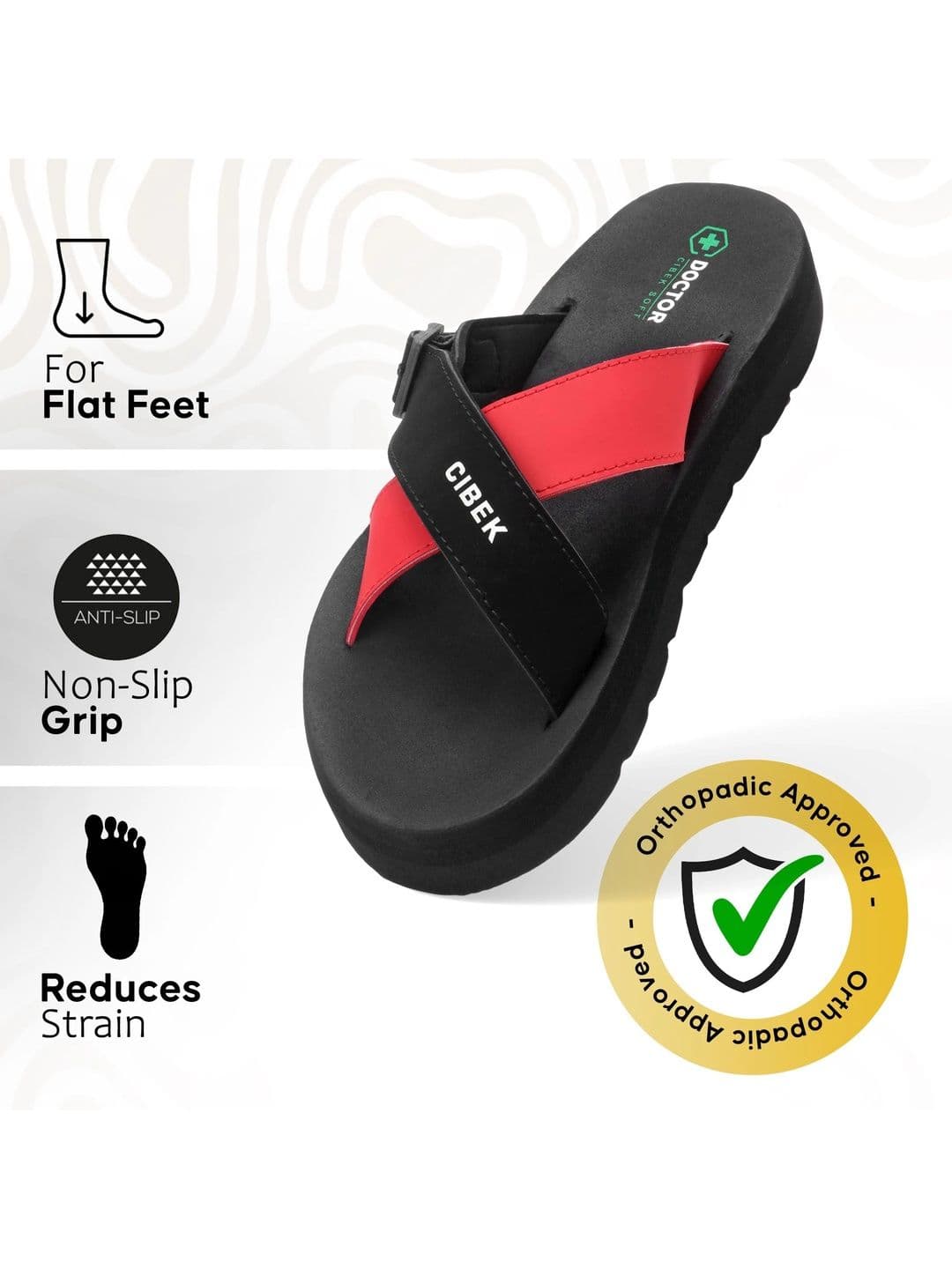DOCTOR CIBEK SOFT Men Colourblocked Thong Flip-Flops thumbnail 7