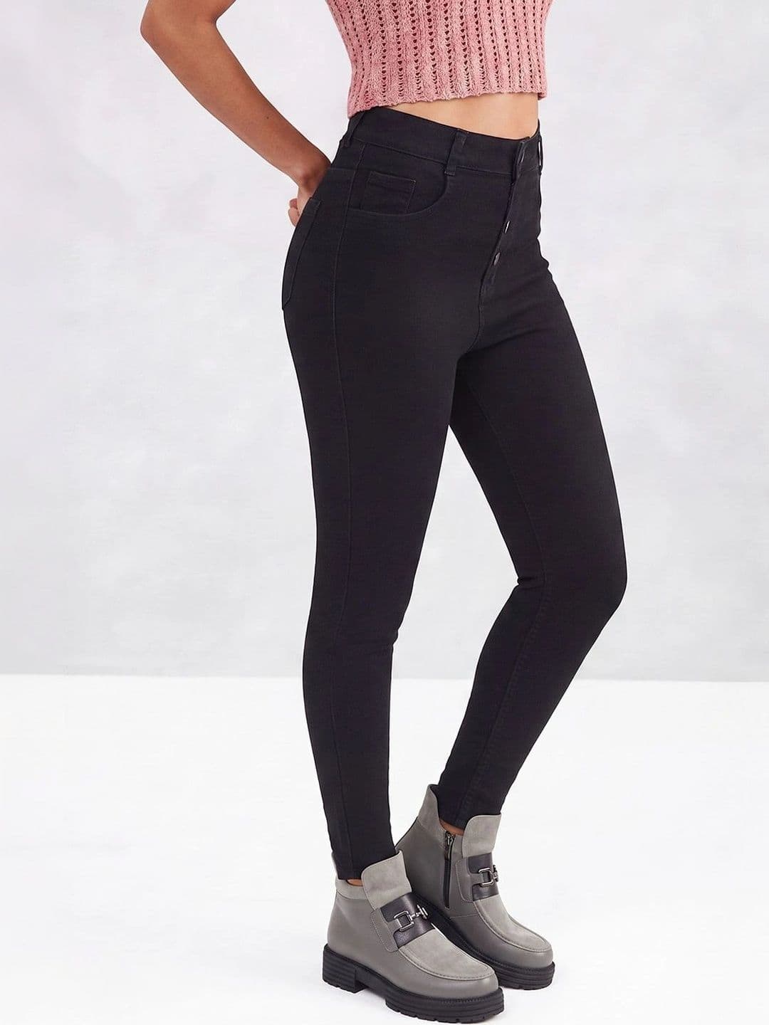 Mast & Harbour Women Skinny Fit High-Rise Heavy Fade Stretchable Jeans - view 1