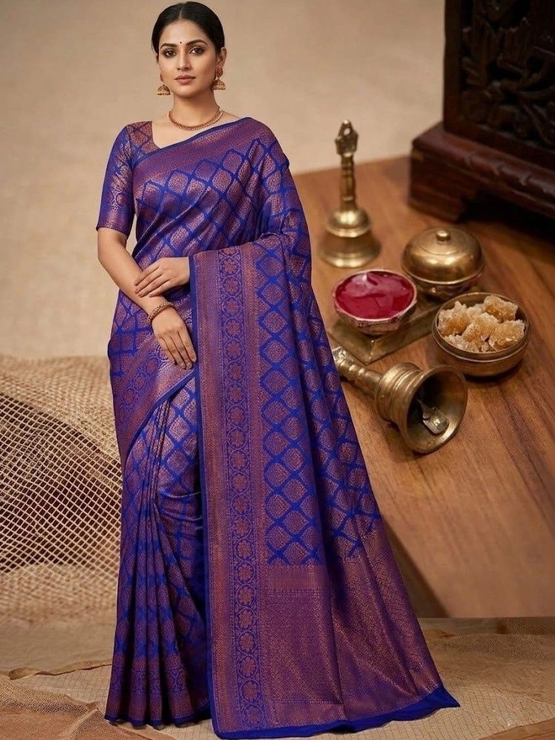 MITAL ENTERPRISE Woven Design Zari Art Silk Saree - view 1