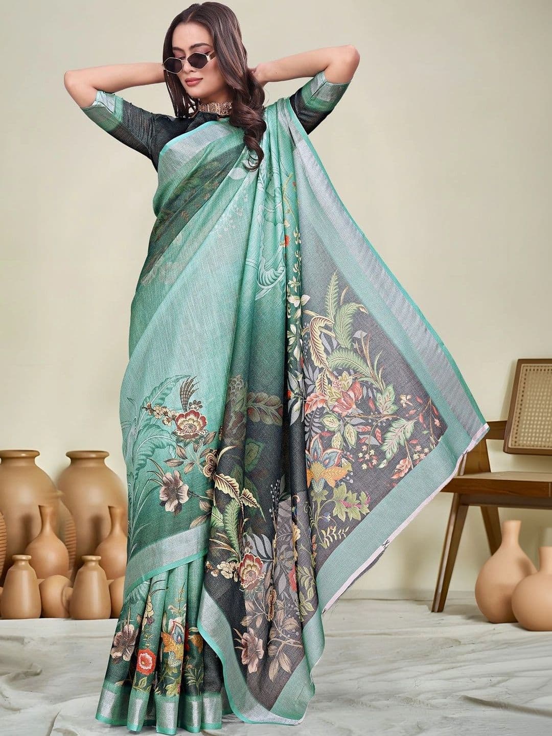 KALINI Fusion Saree thumbnail 4