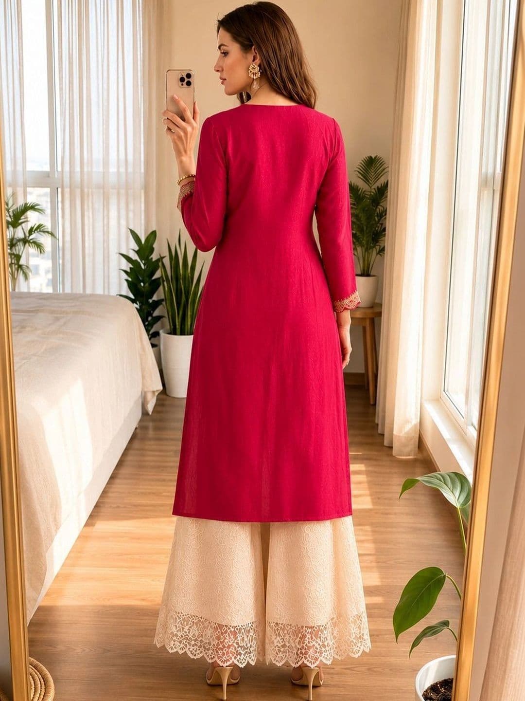NARACHI TEXWORLD Women Ethnic Motifs Embroidered Kurta thumbnail 2