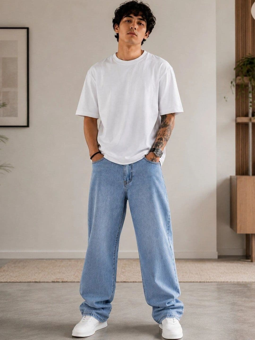 HIGH DENIM Men Straight Fit Mid-Rise Stretchable Jeans - view 1