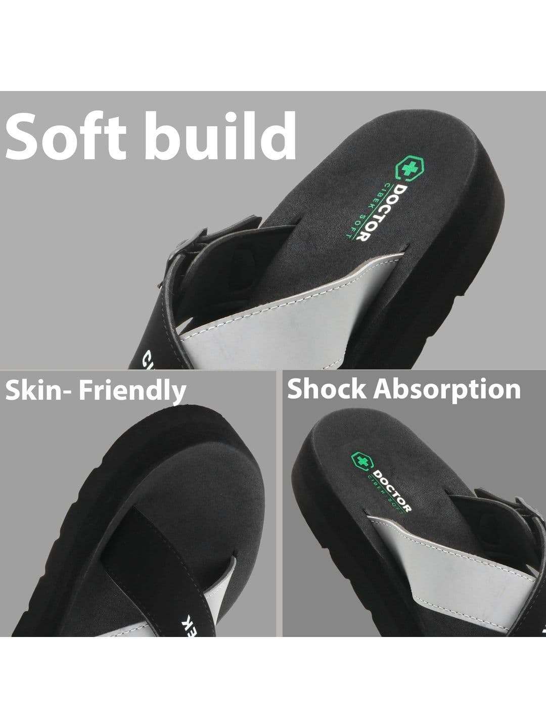 DOCTOR CIBEK SOFT Men Colourblocked Thong Flip-Flops thumbnail 7