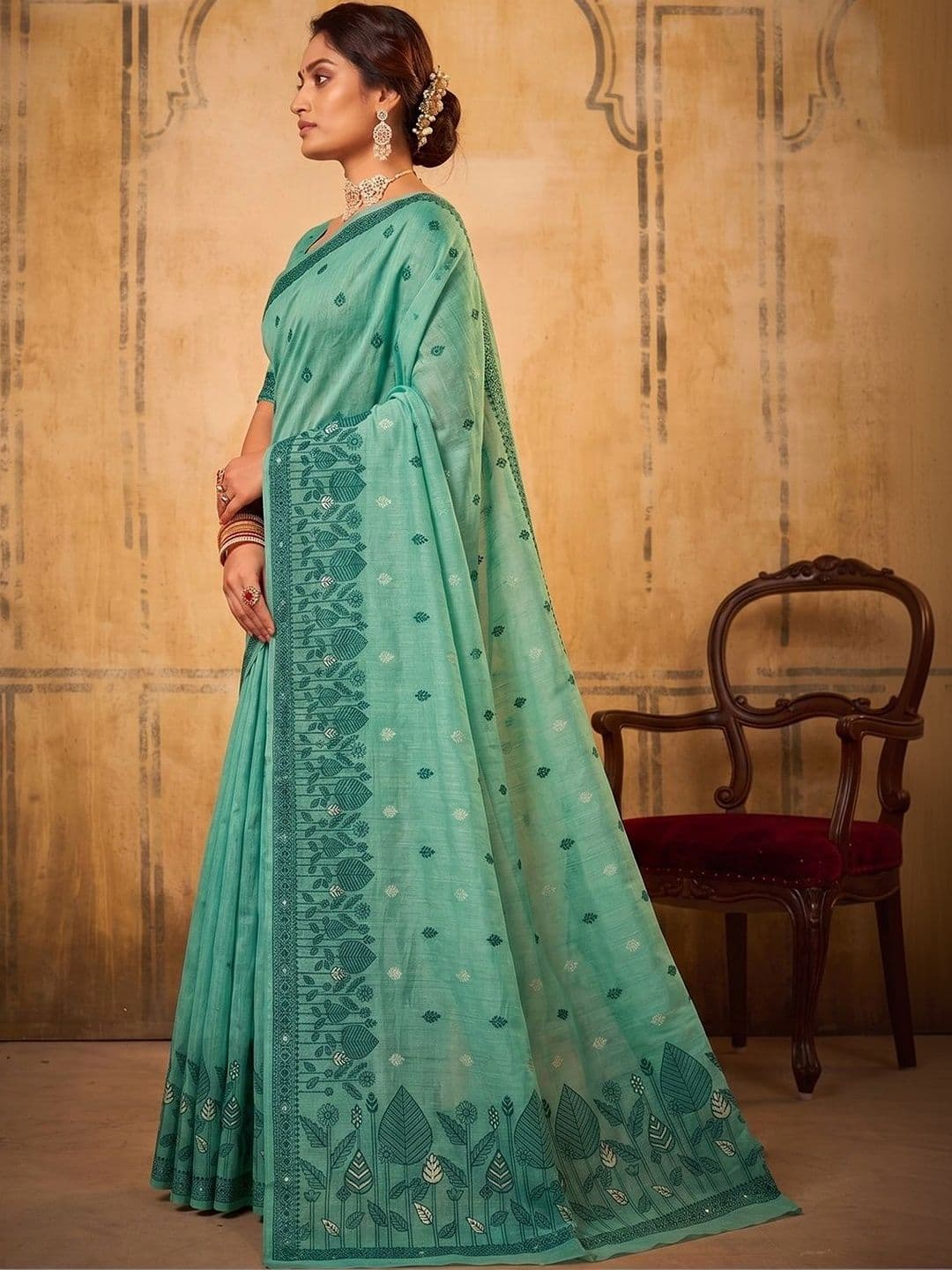 Panzora Ethnic Motifs Designer Saree thumbnail 5