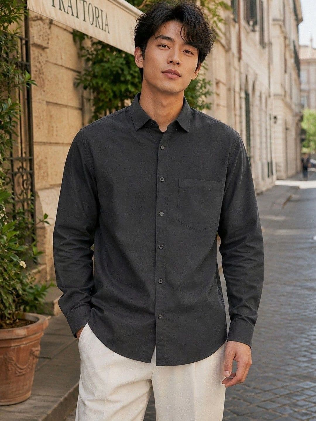 BAESD Men Premium Slim Fit Casual Shirt - view 1