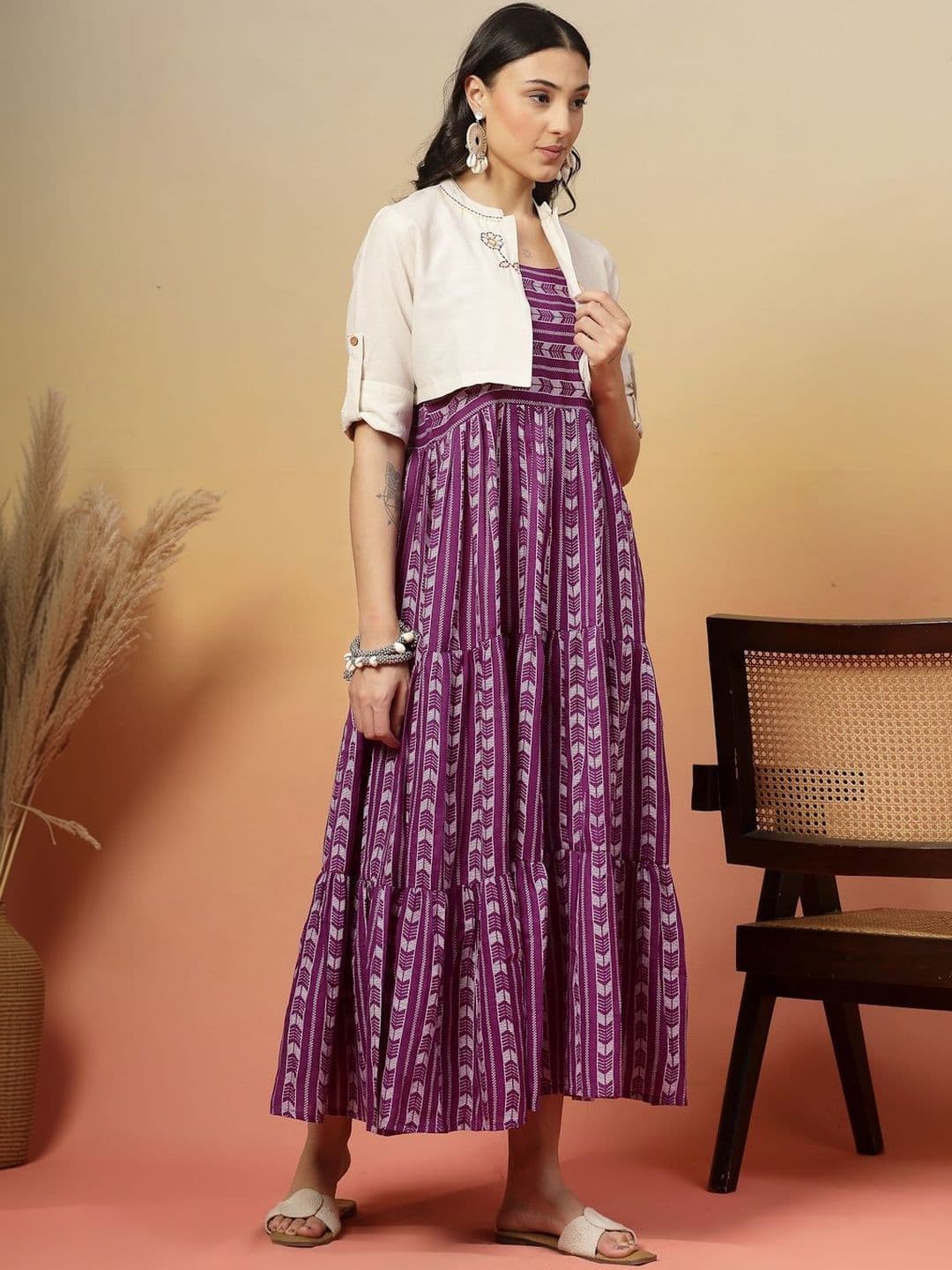 Stylum Print Fit & Flare Maxi Dress thumbnail 5