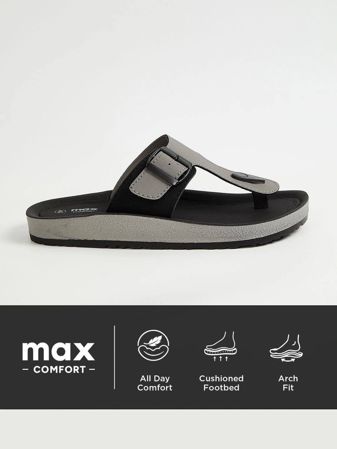 max Men Colourblock T-strap Sandals Sandals thumbnail 4