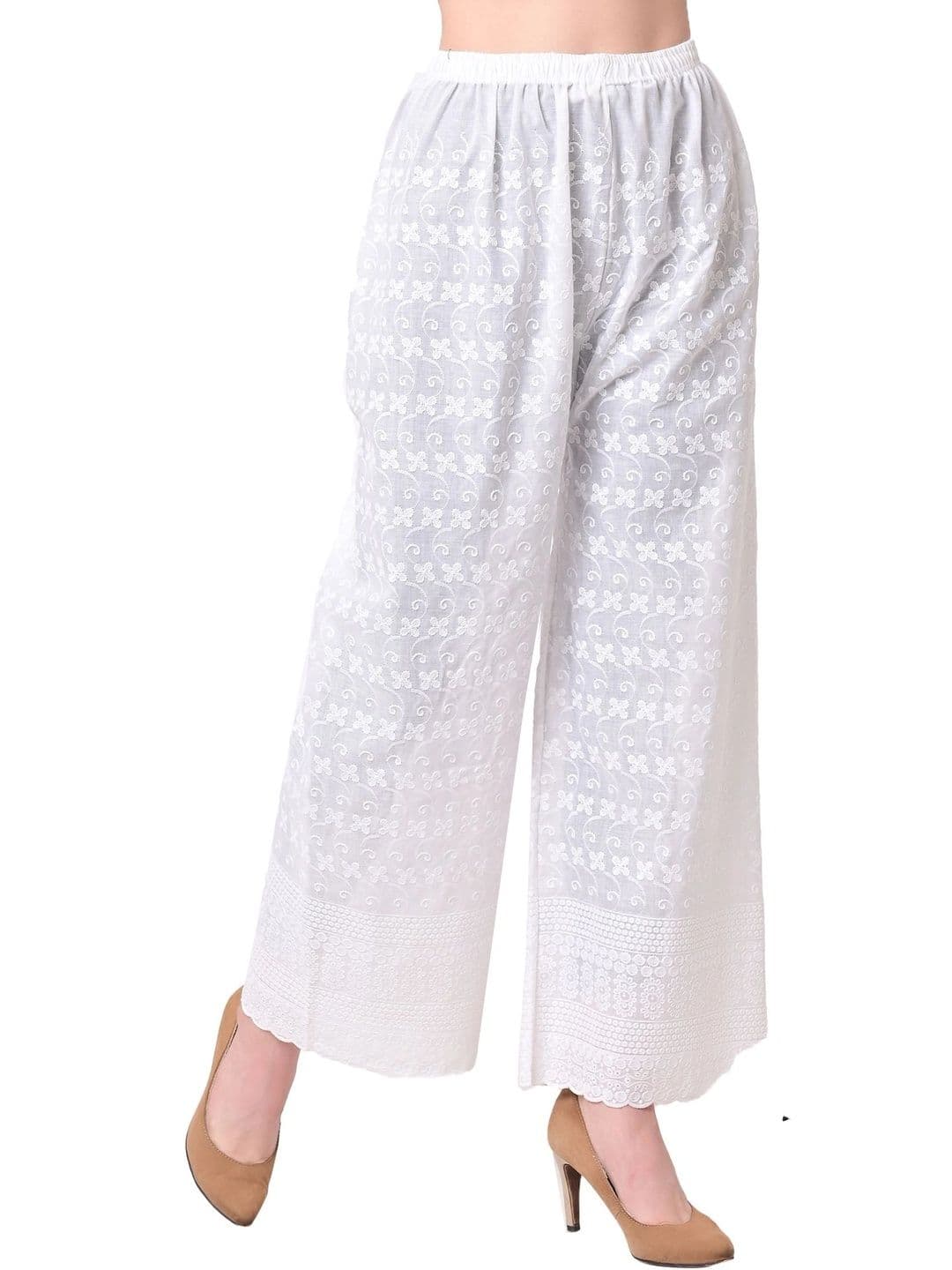 FusFus Women Ethnic Motifs Embroidered Ethnic Palazzos - view 1