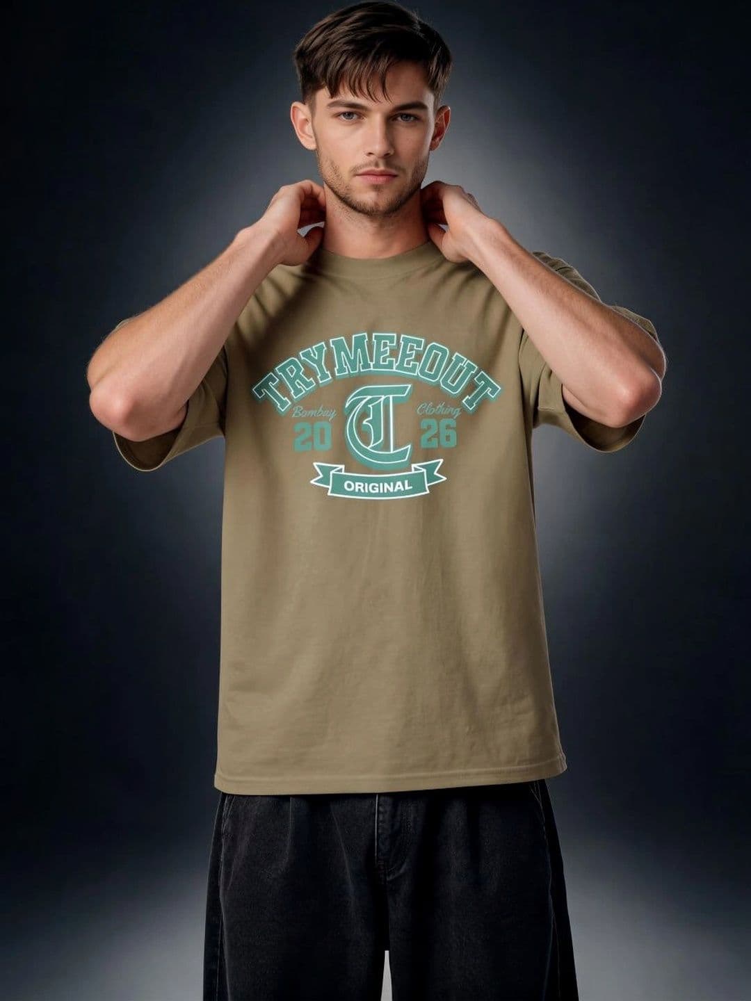TRYMEEOUT Unisex Typography Printed T-shirt - view 1