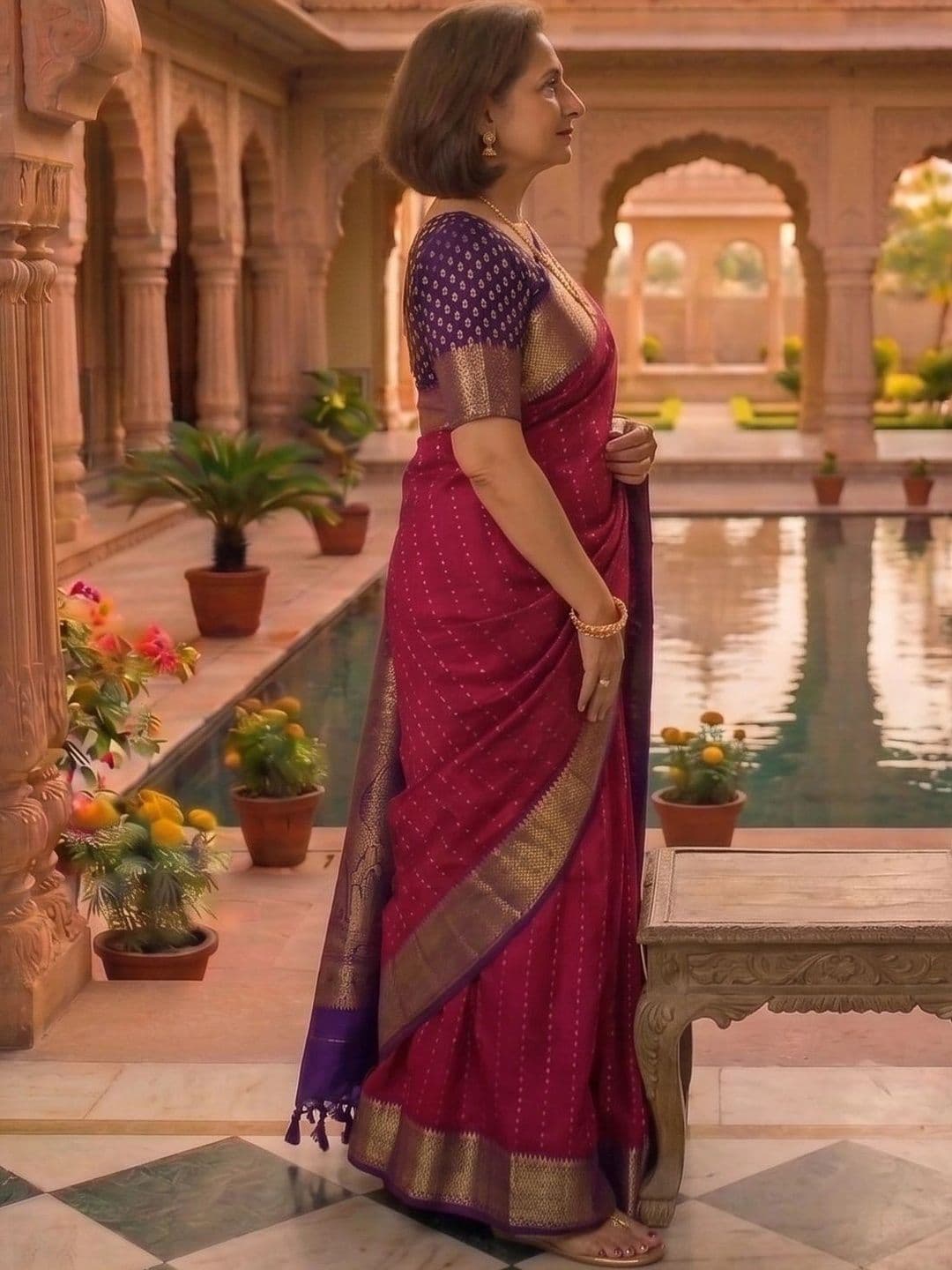 MITAL ENTERPRISE Zari Art Silk Saree thumbnail 2