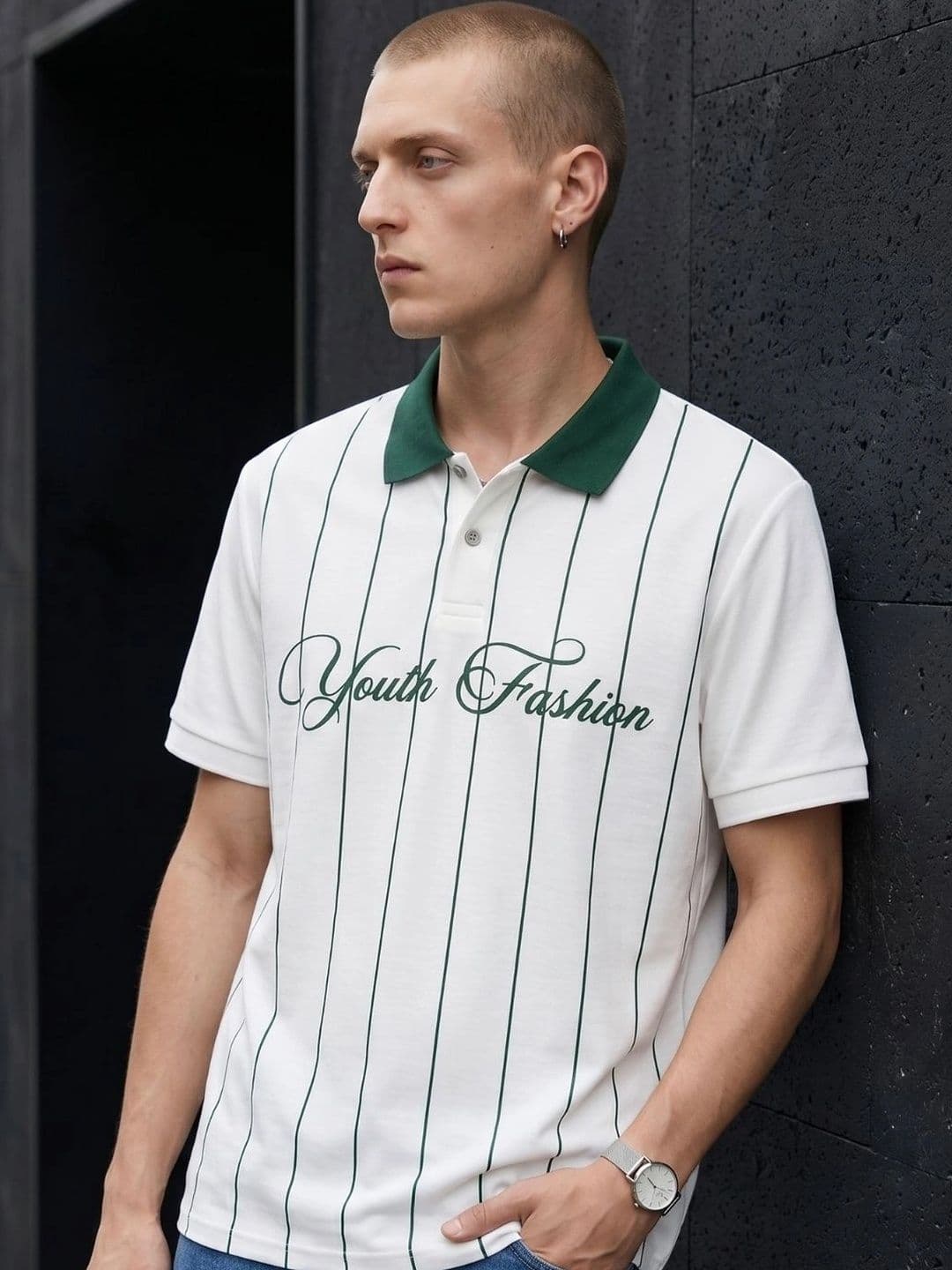 Kook N Keech Men Striped Polo Collar T-shirt - view 1