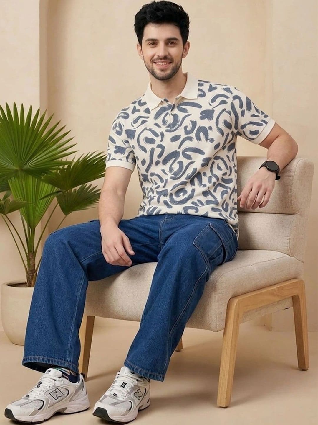 Kook N Keech Men Printed Polo Collar T-shirt thumbnail 3