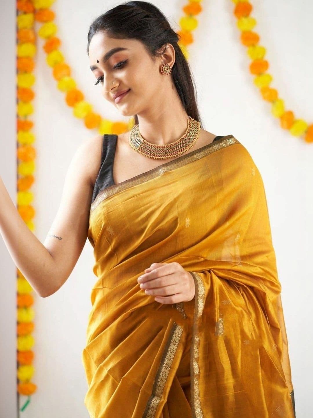 MITAL ENTERPRISE Zari Art Silk Saree thumbnail 4