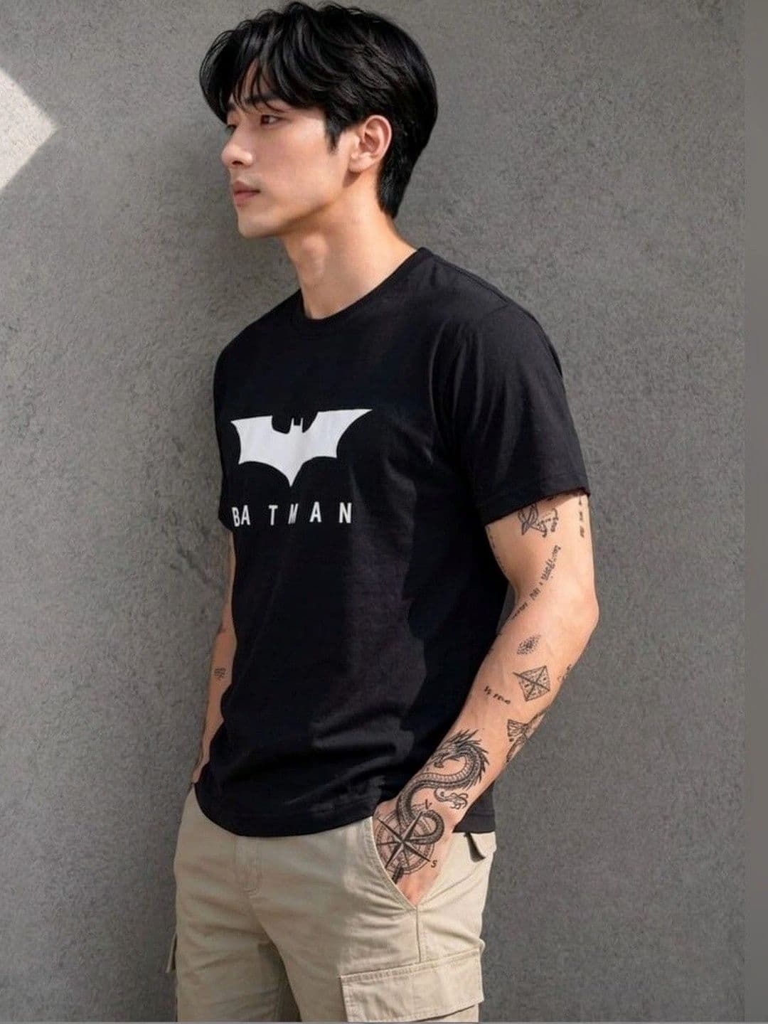 BLACK CAVIAR Men Batman Printed T-shirt thumbnail 3