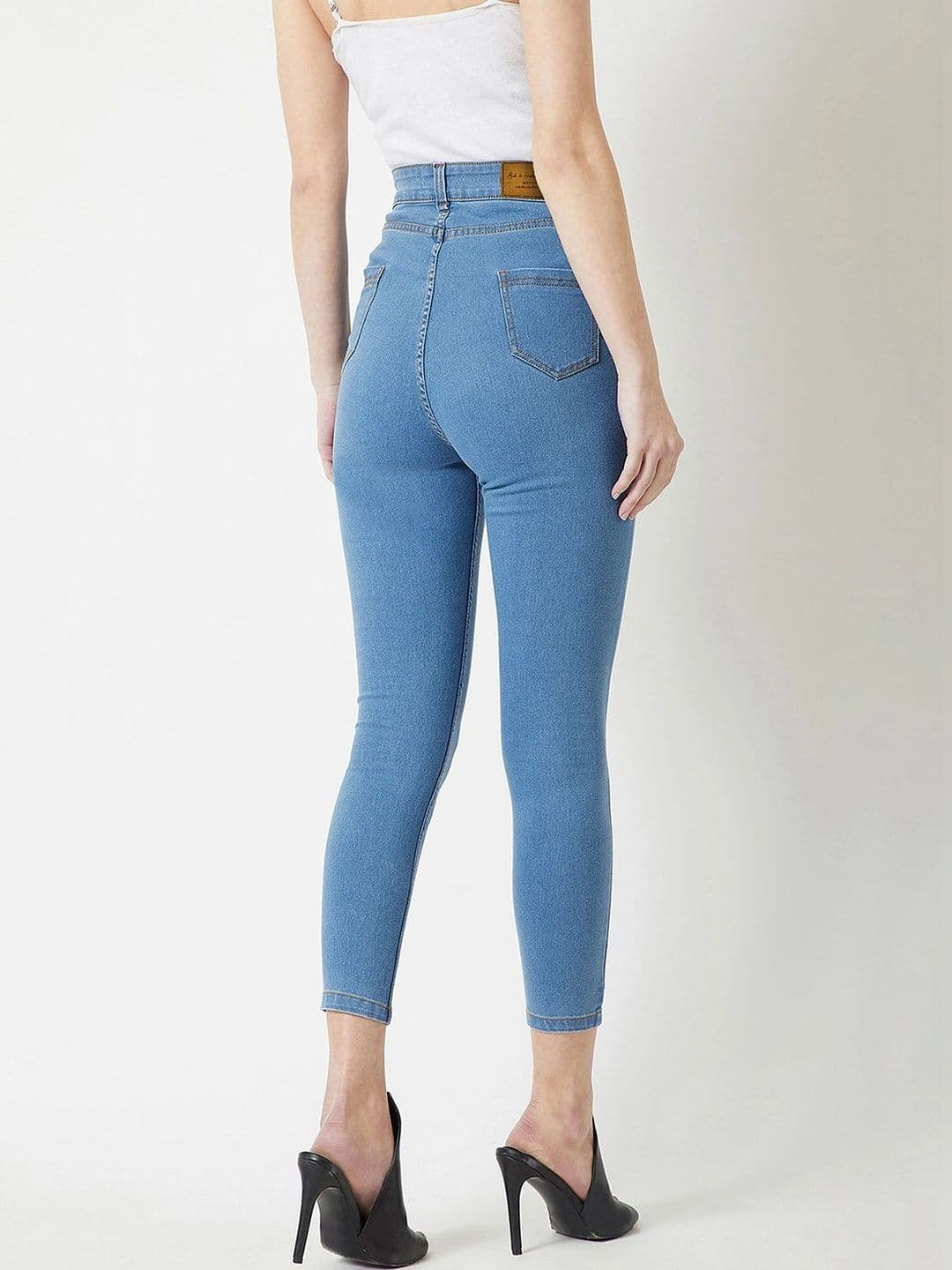 Mast & Harbour Women Skinny Fit High-Rise Light Fade Stretchable Jeans thumbnail 2