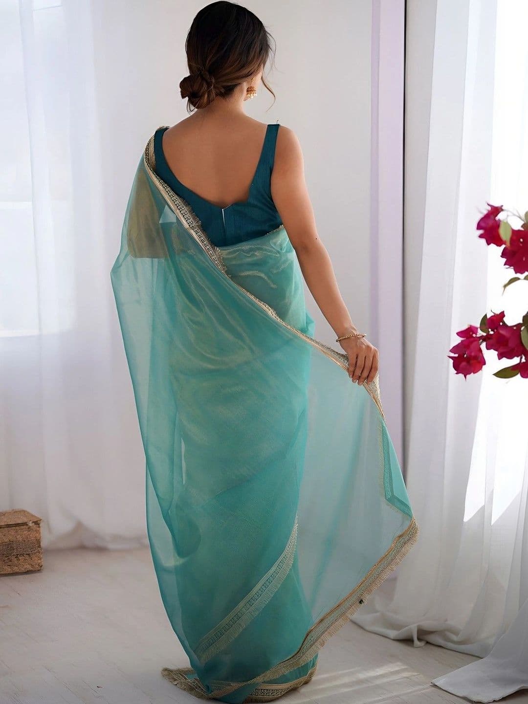 all about you Net Saree thumbnail 3