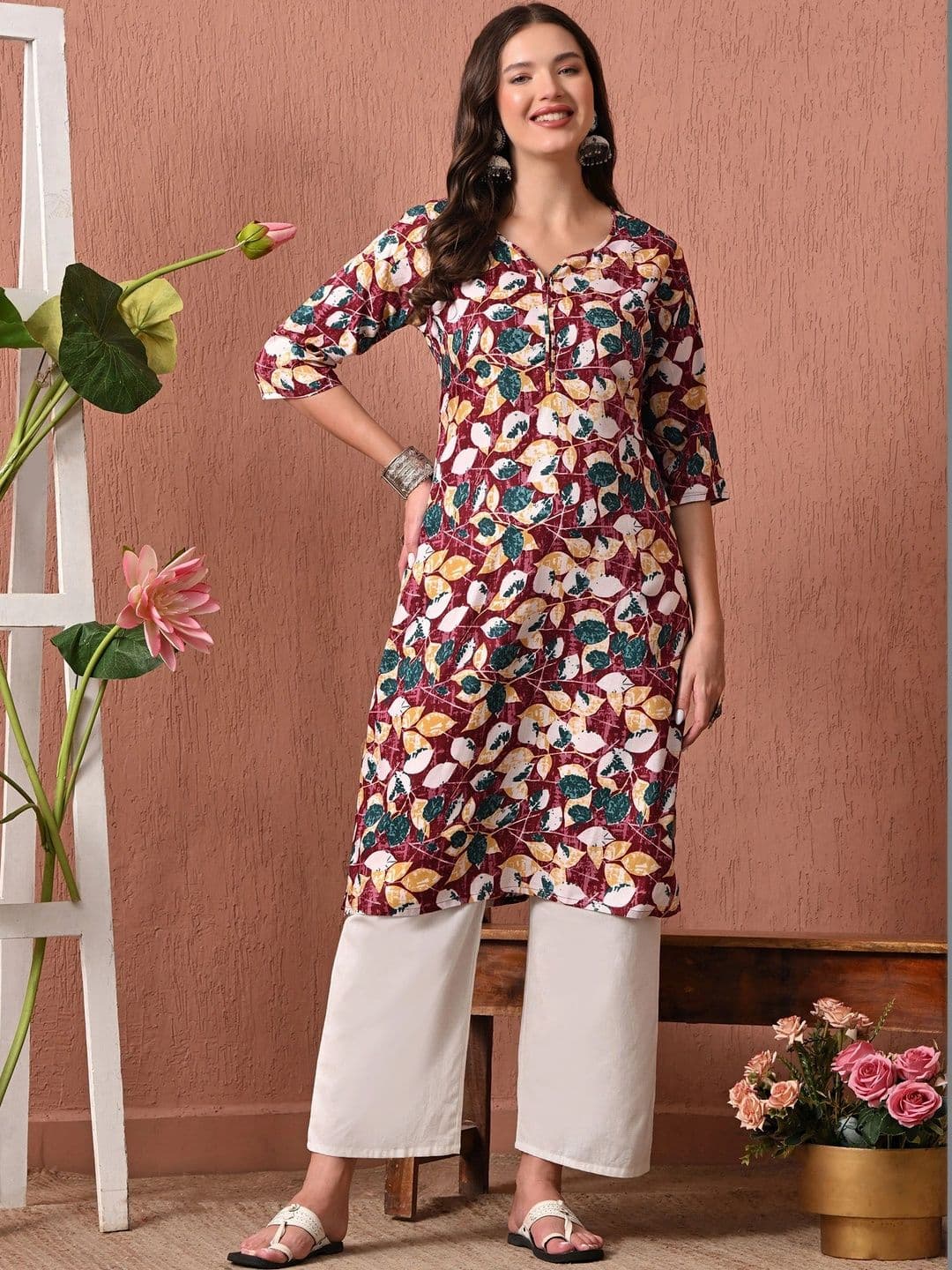Sangria Women Printed Kurta - view 1