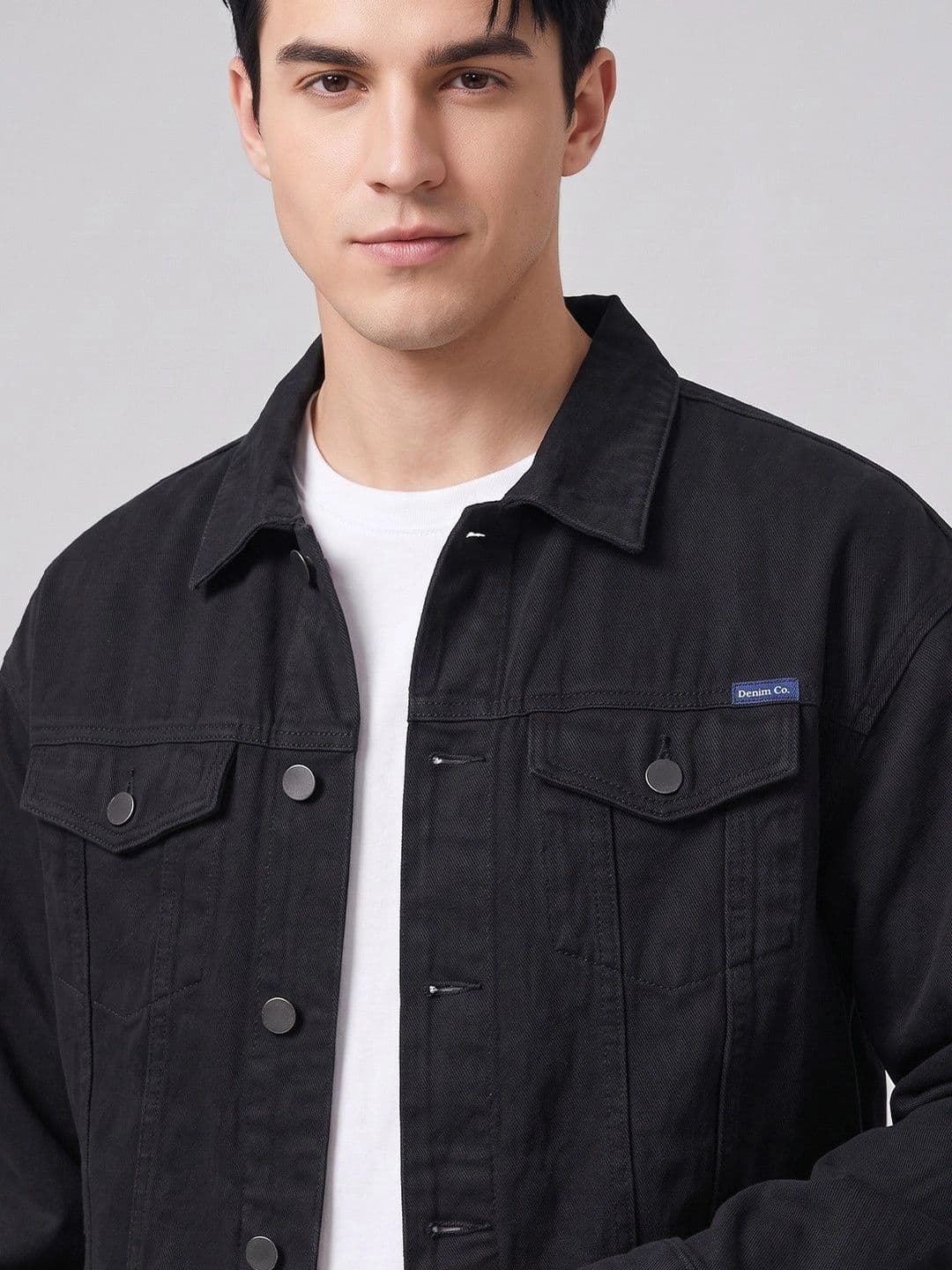 Suo Men Denim Jacket thumbnail 2