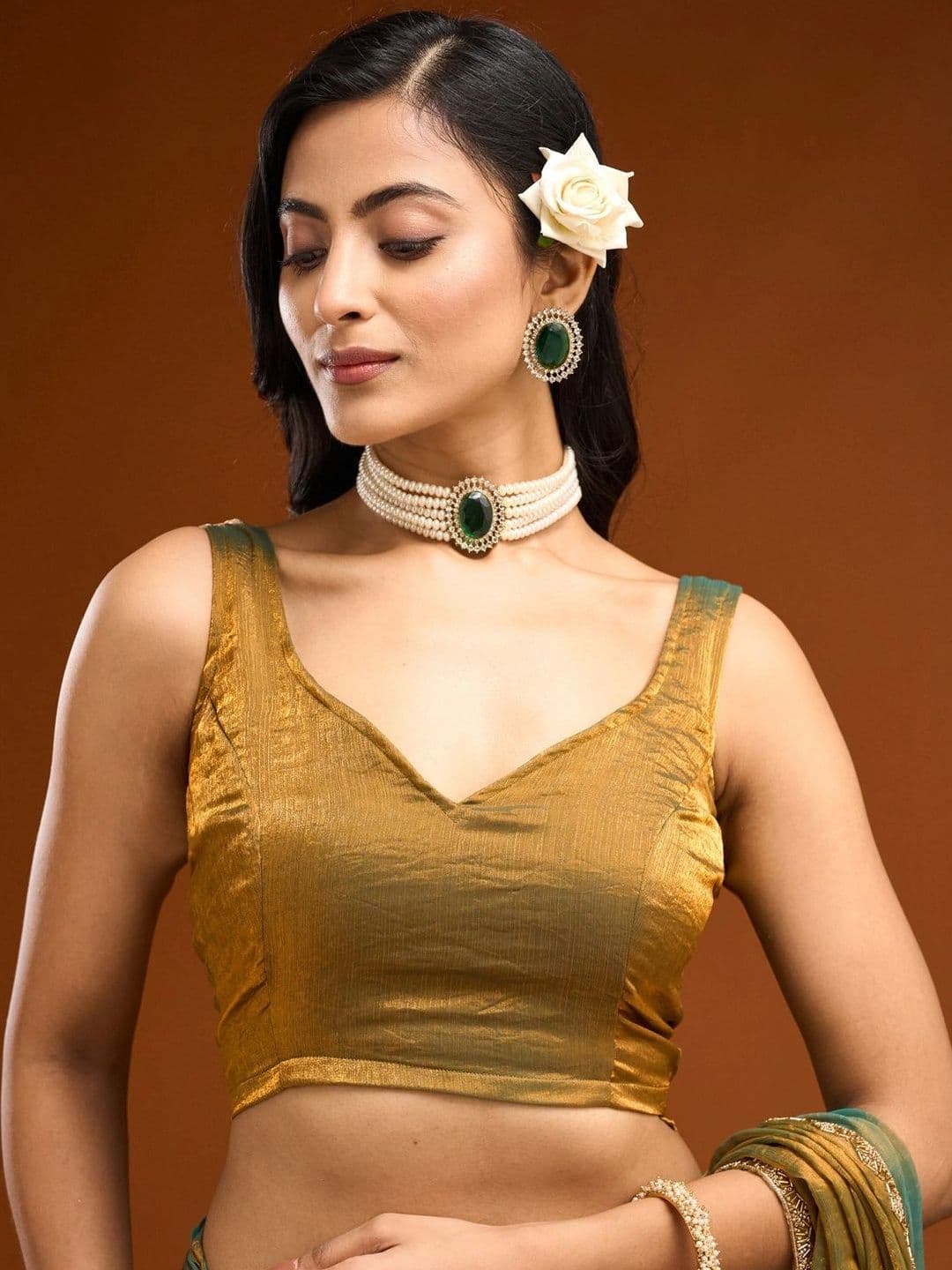 kasee Beads and Stones Silk Blend Designer Saree thumbnail 5