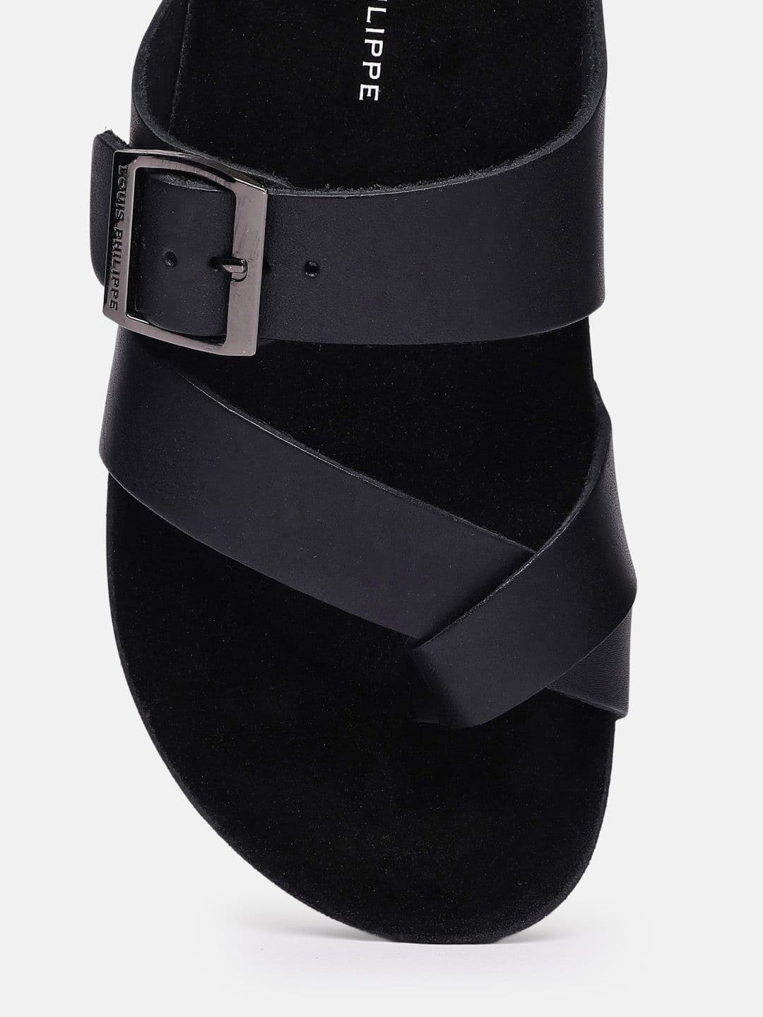 Louis Philippe Men Leather Comfort Sandals thumbnail 3