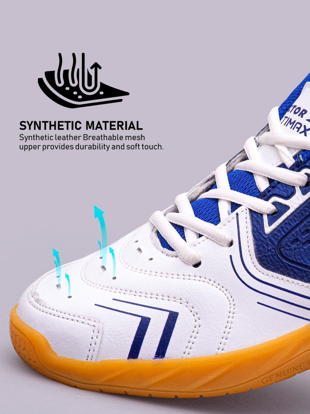 VECTOR X Ultimax Synthetic Leather Breathable Mesh With Crepe Rubber Sole Badminton Shoes thumbnail 5