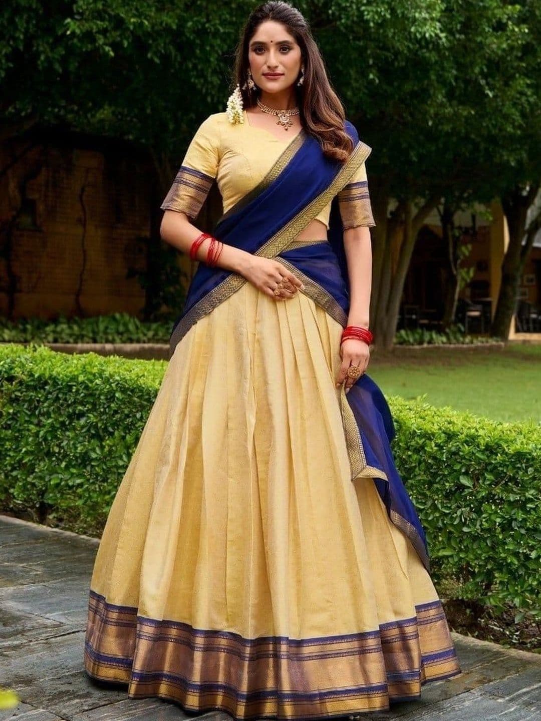 KALINI Ready to Wear Lehenga & Unstitched Blouse With Dupatta - view 1
