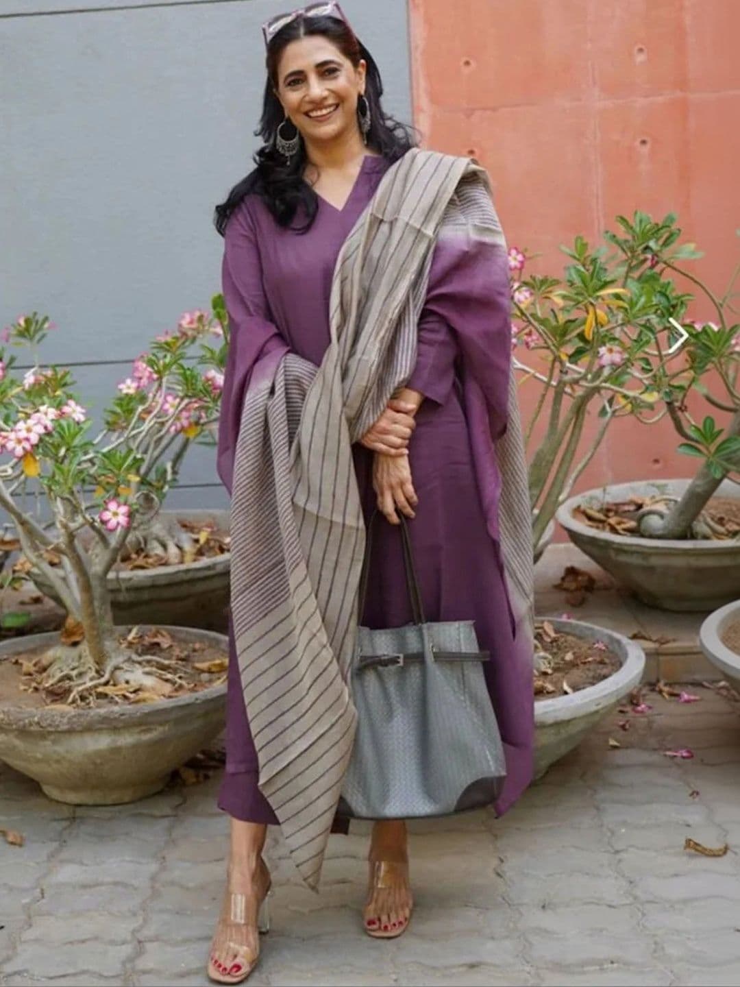 KALINI Women Regular Kurta with Trousers & With Dupatta thumbnail 3