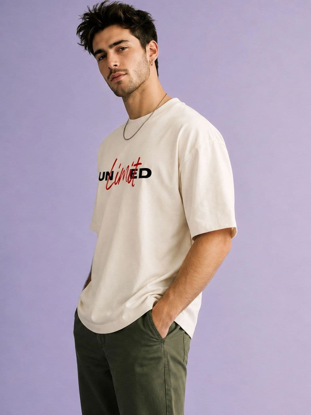 Mast & Harbour Men Typography Printed T-shirt thumbnail 2